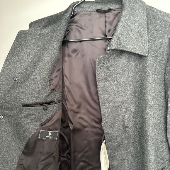 Black Goat Coat with Raglan Sleeve - Picture 5 of 5